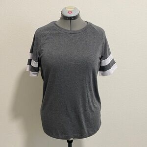 Women's Short Sleeve Tee T-shirt Top Crewneck Sporty